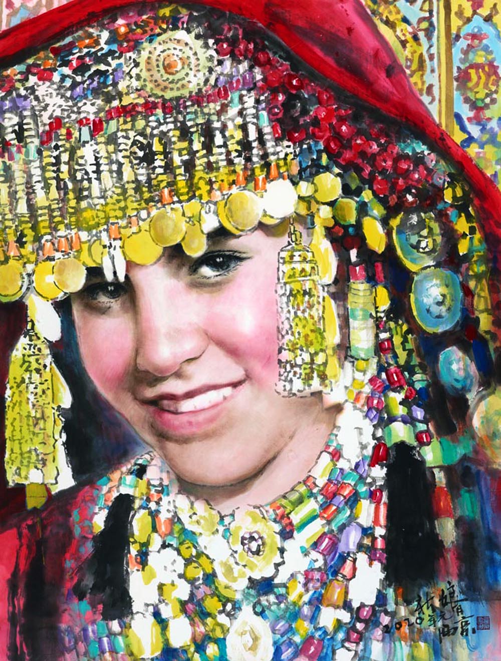 塔吉克新娘     131cmx99cm  2020年.JPG