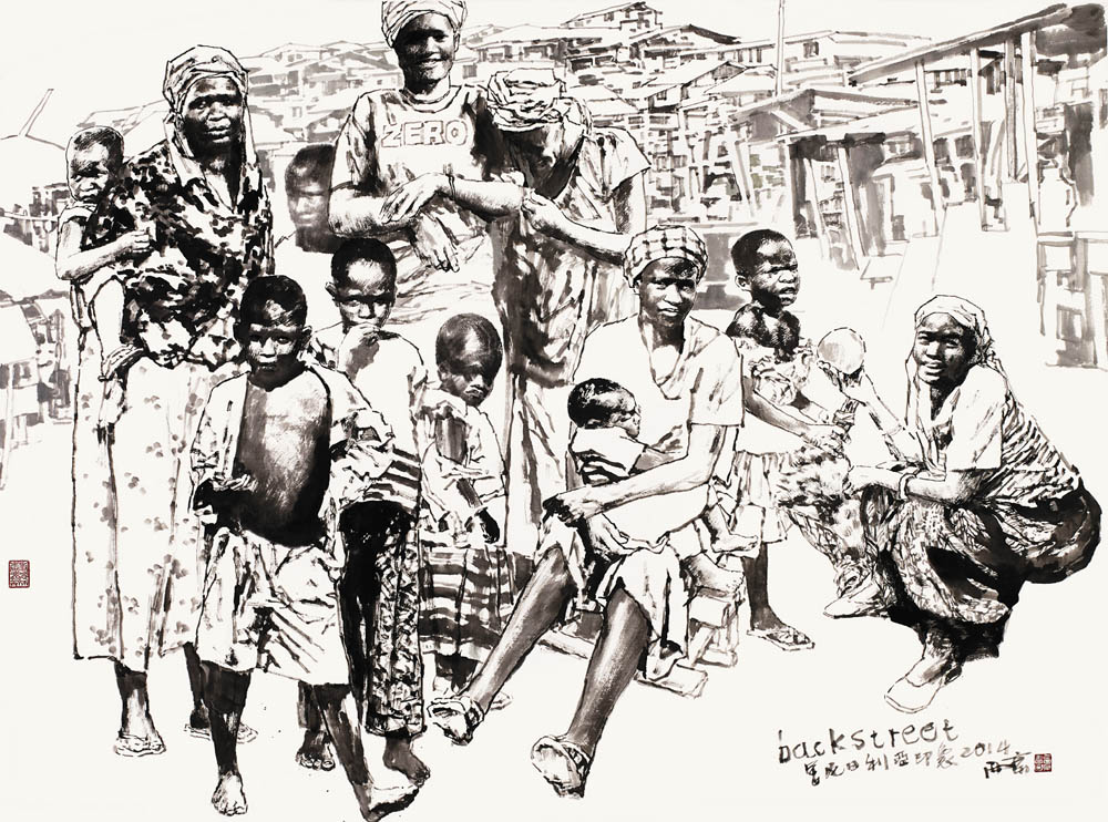 尼日利亚街景    164X121cm    2018年.jpg